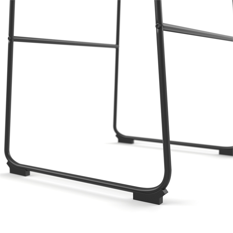 Pemberly Row Modern Bar Height Stools (Set of 2) in Light Brown