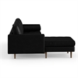 Pemberly Row Modern Vegan Leather Reversible Sectional in Black