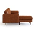 Pemberly Row Modern Vegan Leather Reversible Sectional in Brown