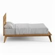 Pemberly Row Solid and Engineered Wood Full Size Bed in Natural