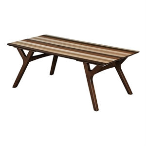 Pemberly Row Solid Wood Construction Coffee Table in Multicolor