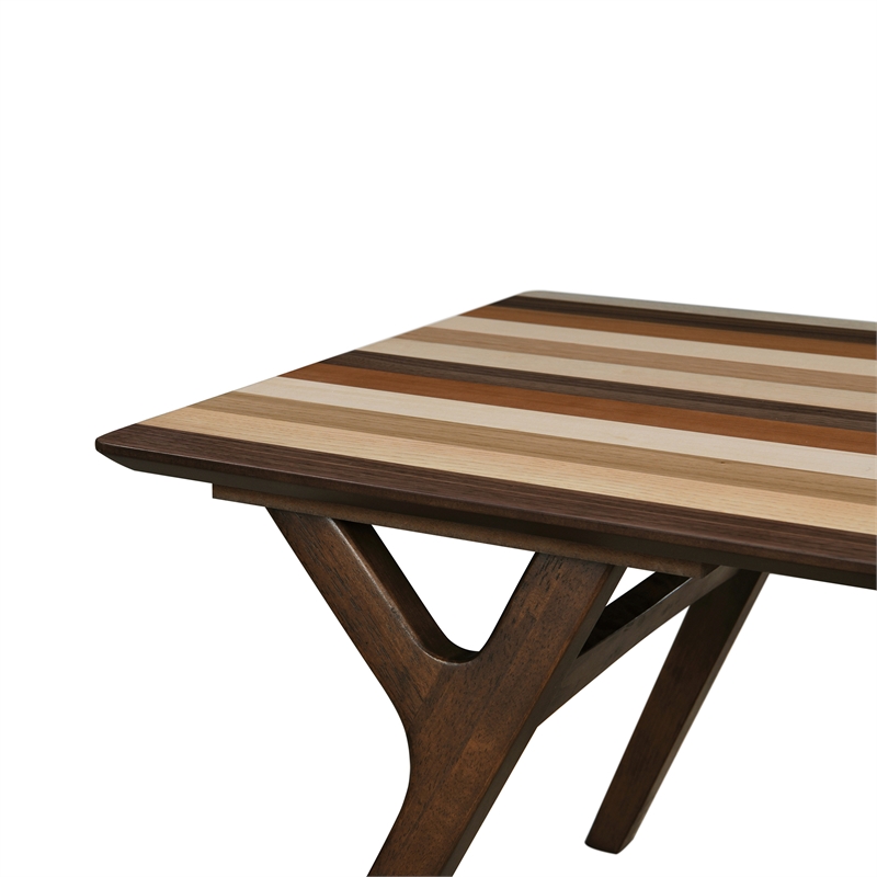 Pemberly Row Solid Wood Construction Coffee Table in Multicolor