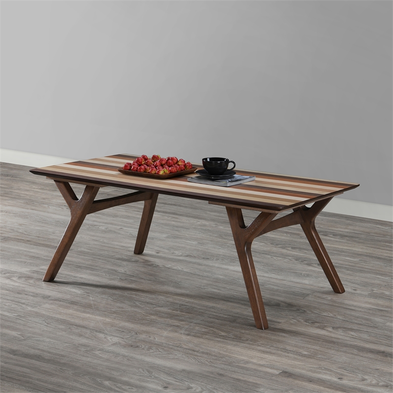 Pemberly Row Solid Wood Construction Coffee Table in Multicolor