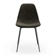 Pemberly Row Performance Velvet Side Chairs (Set of 2) in Smoke