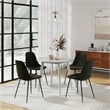 Pemberly Row Performance Velvet Side Chairs (Set of 2) in Smoke