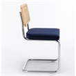 Pemberly Row Cane Back Velvet Side Chair (Set of 2) in Sapphire