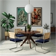 Pemberly Row Cane Back Velvet Side Chair (Set of 2) in Sapphire
