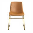 Pemberly Row Side Chairs with Gold Legs (Set of 2) in Light Oak