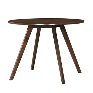 Pemberly Row Modern Solid Wood 39.5&quot Round Dining Table in Walnut