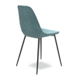 Pemberly Row Performance Velvet Side Chairs (Set of 2) in Ocean