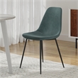 Pemberly Row Performance Velvet Side Chairs (Set of 2) in Ocean