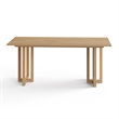 Pemberly Row Rectangular Dining Table with Cane Base in Natural