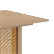 Pemberly Row Rectangular Dining Table with Cane Base in Natural
