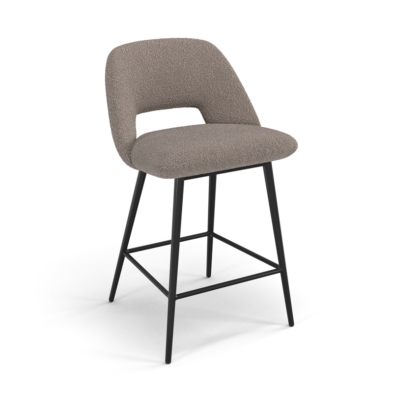 Pemberly Row Modern Counter Height Stools (Set of 2) in Gray