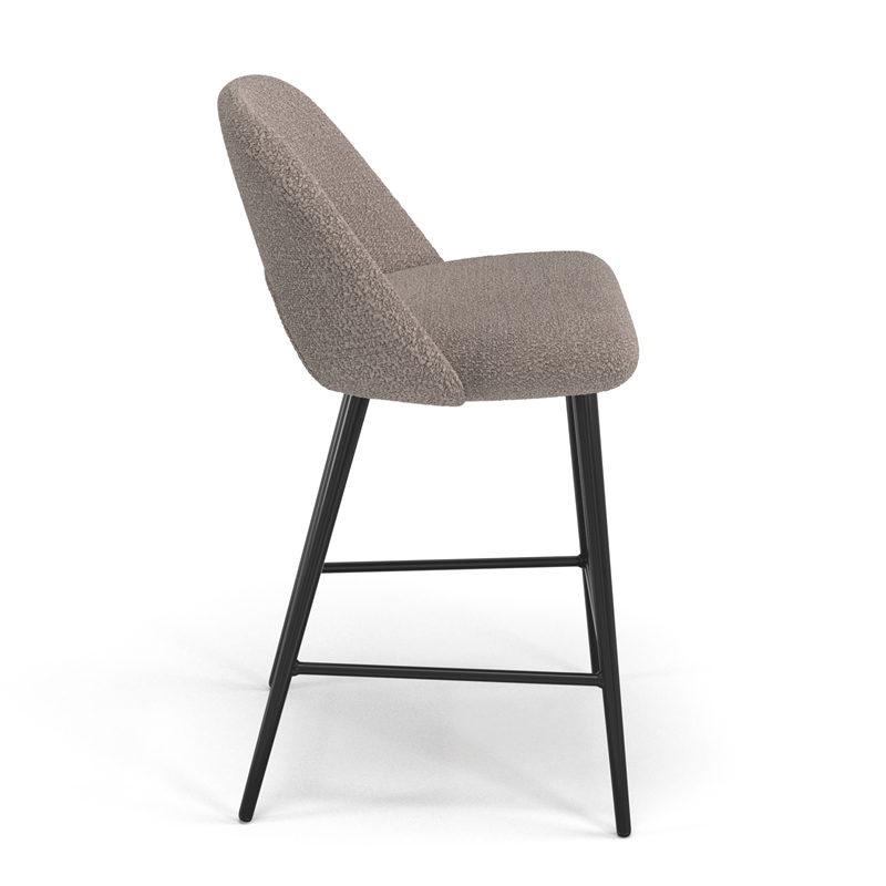 Pemberly Row Modern Counter Height Stools (Set of 2) in Gray