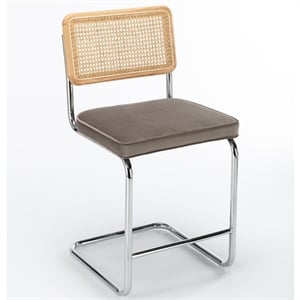 Pemberly Row Modern Counter Height Stools (Set of 2) in Gray