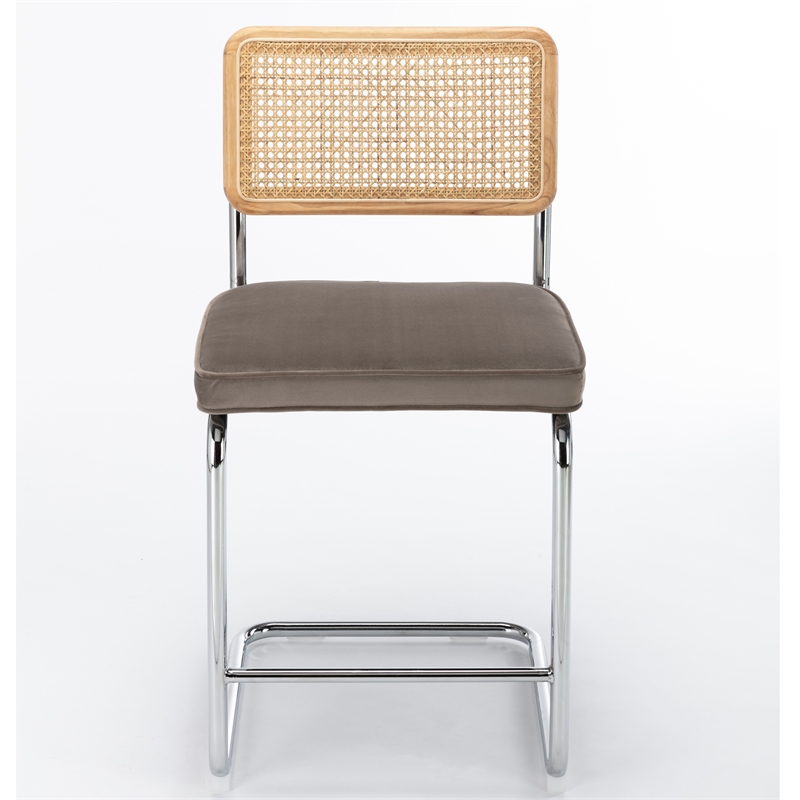 Pemberly Row Modern Counter Height Stools (Set of 2) in Gray