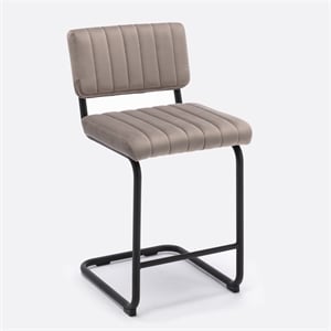 Pemberly Row Modern Counter Height Stools (Set of 2) in Gray