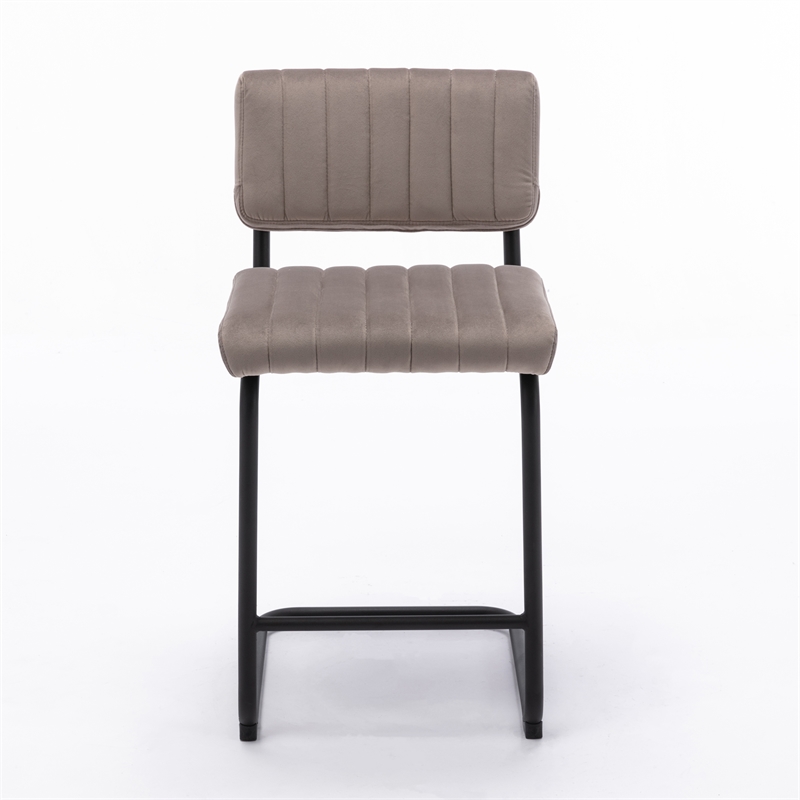 Pemberly Row Modern Counter Height Stools (Set of 2) in Gray