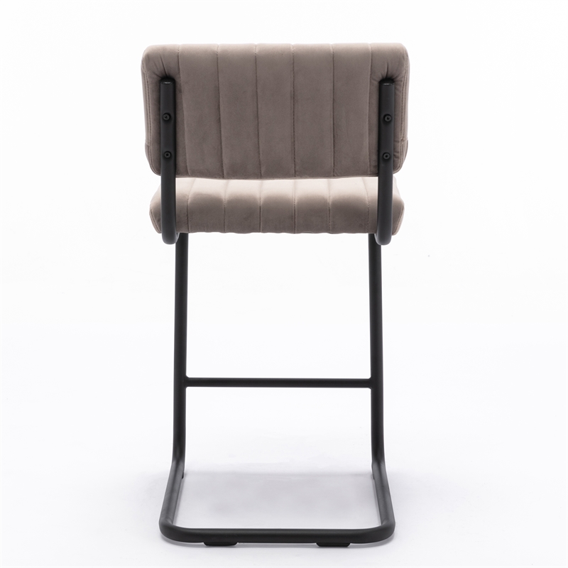 Pemberly Row Modern Counter Height Stools (Set of 2) in Gray