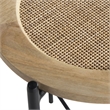 Pemberly Row Circle Mid-Century Modern Side Table in Natural