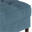 Pemberly Row Performance Velvet Rectangular Ottoman in Ocean