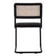 Pemberly Row Cane Back Boucle Side Chair (Set Of 2) in Black