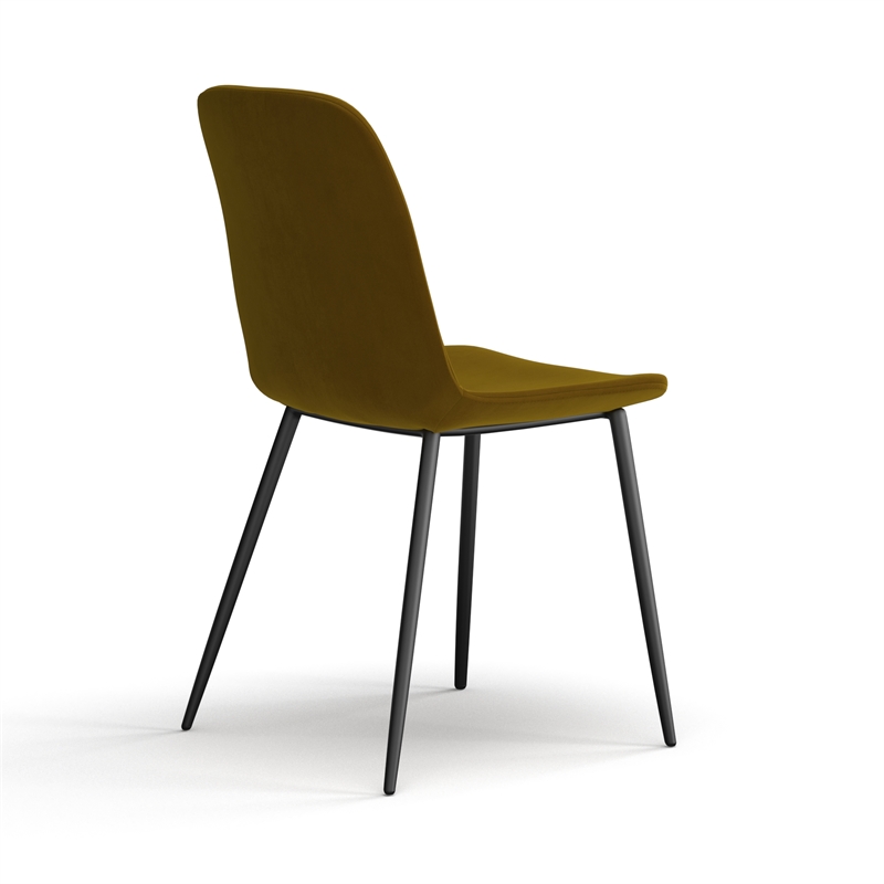 Pemberly Row Velvet Side Chairs (Set of 2) in Vintage Bronze