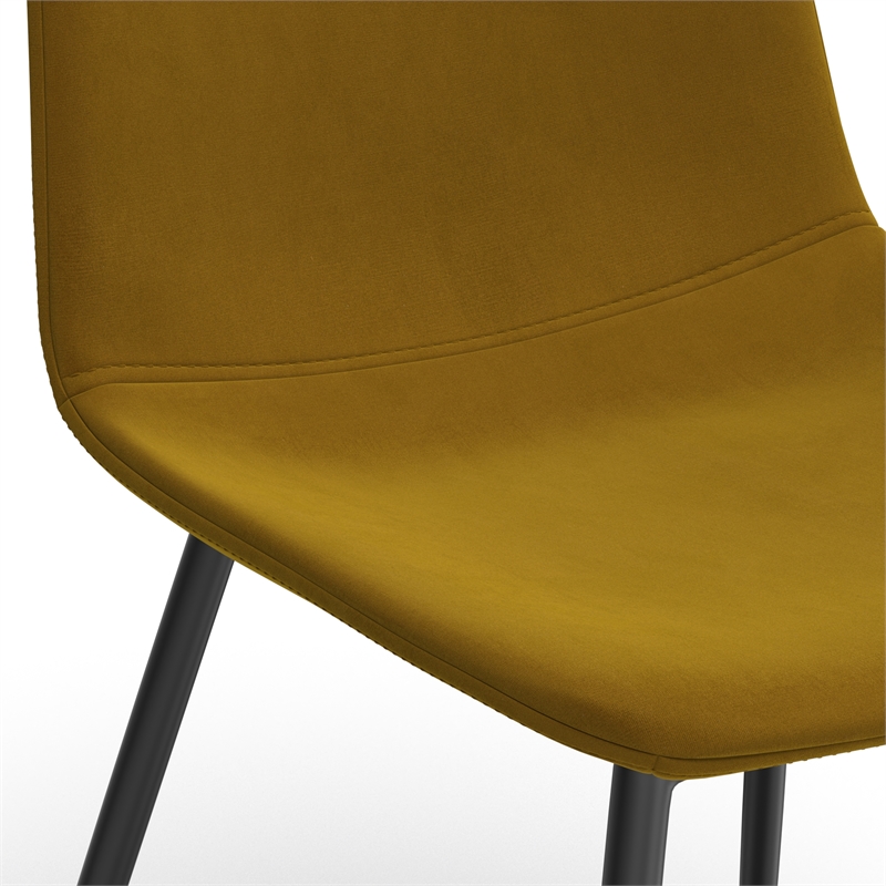 Pemberly Row Velvet Side Chairs (Set of 2) in Vintage Bronze