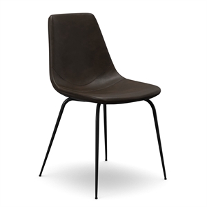 Pemberly Row Vegan Leather Side Chairs (Set of 2) in Tobacco