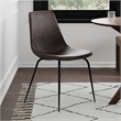 Pemberly Row Vegan Leather Side Chairs (Set of 2) in Tobacco