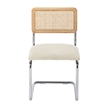 Pemberly Row Cane Back Boucle Side Chair (Set Of 2) in White