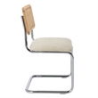 Pemberly Row Cane Back Boucle Side Chair (Set Of 2) in White