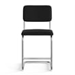 Pemberly Row Fabric Counter Height Stool (Set of 2) in Black