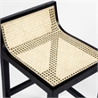 Pemberly Row Counter Height Stool with Natural Cane in Black