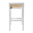 Pemberly Row Counter Height Stool with Natural Cane in White