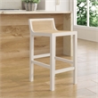 Pemberly Row Counter Height Stool with Natural Cane in White