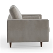 Pemberly Row Contemporary Performance Velvet Arm Chair in Silver
