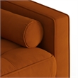 Pemberly Row Contemporary Performance Velvet Arm Chair in Orange