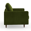 Pemberly Row Contemporary Performance Velvet Arm Chair in Forest