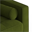 Pemberly Row Contemporary Performance Velvet Arm Chair in Forest