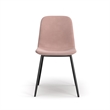Pemberly Row Contemporary Velvet Side Chairs (Set of 2) in Blush