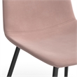 Pemberly Row Contemporary Velvet Side Chairs (Set of 2) in Blush