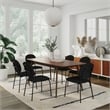 Pemberly Row Contemporary Boucle Side Chairs (Set of 2) in Black