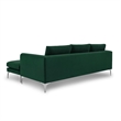 Pemberly Row Contemporary Velvet Reversible Sectional in Emerald