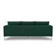 Pemberly Row Contemporary Velvet Reversible Sectional in Emerald