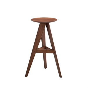 Pemberly Row Contemporary Bar Height Stools (Set of 2) in Walnut