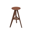 Pemberly Row Contemporary Bar Height Stools (Set of 2) in Walnut