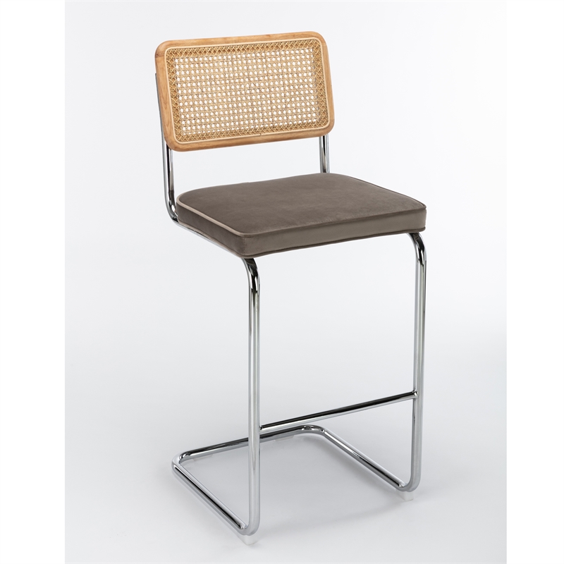Pemberly Row Contemporary Bar Height Stools - (Set of 2) in Gray
