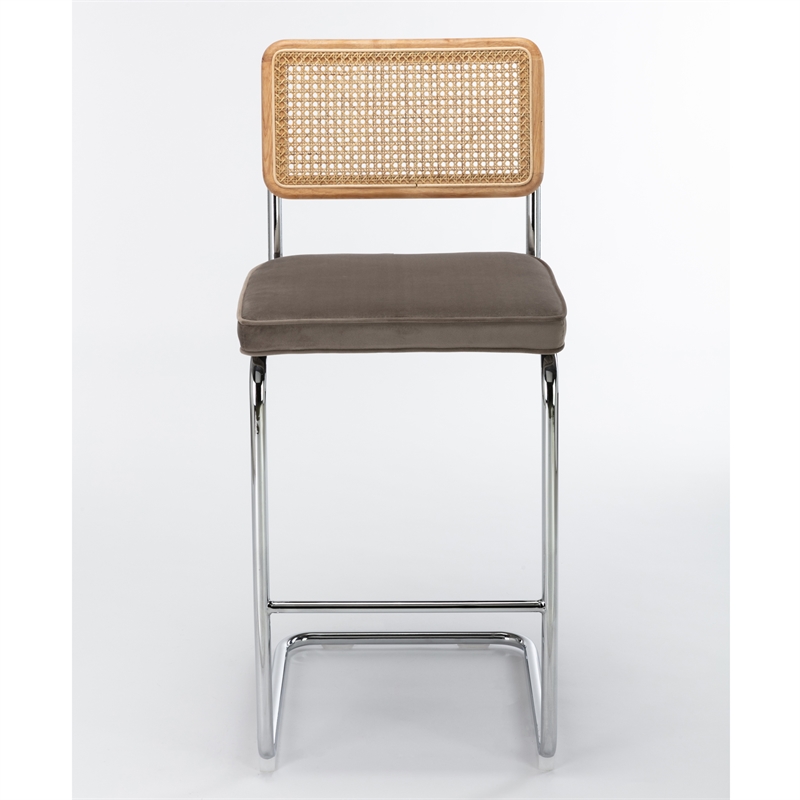 Pemberly Row Contemporary Bar Height Stools - (Set of 2) in Gray